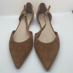 Farylrobin Camel Ballet Flats Crossover Strap 9.5